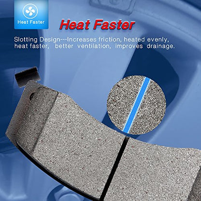 4pcs Front Brake Pads, ECCPP Brake Pads Kits For Ford For F-250 2000-2004 - size: Front D824-7625