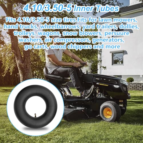4.10/3.50-5 Inner Tube (2 PACK) with TR-87 Bent Valve Stem,Replacement for Wheelbarrows, Mowers, Hand Trucks and More 4.10-5 3.50-5 Tire and Tubes (4.10/3.50-5) - size: 4.10/3.50-5