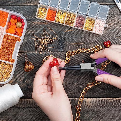 URSKYTOUS 4Pcs Jewelry Pliers Set Jewelry Making Pliers Tools Kit Include Jewelry Making Needle Nose Chain Nose Round Bent Pliers Wire Cutter for Bracelet Beading DIY Craft Jewelry Making Supplies - color: 4pcs Mix Color
