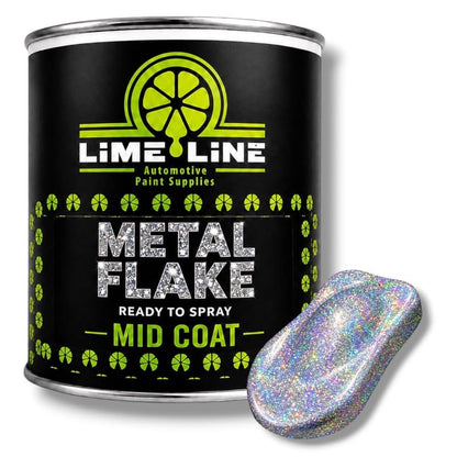 LiME LiNE Automotive Metal Flake Midcoat - No Reducer Needed (Silver Rainbow Iridescent, 1 Gallon) - color: Silver Rainbow Iridescent, size: 128 Fl Oz (Pack of 1)