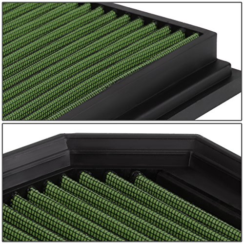 DNA Motoring AFPN-005-GN Washable Drop In Panel Air Filter Enhance Engine Performance [Compatible with 6-11 A3 Turbo / 08-09 TT / 06-08 GTI Jetta Passat / 12-13 Golf / 07-09 EOS 2.0 Turbo] - style: 06-11 A3 Green