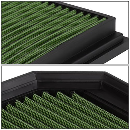 DNA Motoring AFPN-005-GN Washable Drop In Panel Air Filter Enhance Engine Performance [Compatible with 6-11 A3 Turbo / 08-09 TT / 06-08 GTI Jetta Passat / 12-13 Golf / 07-09 EOS 2.0 Turbo] - style: 06-11 A3 Green