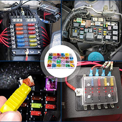 Nilight 272PCS Regular Mini and Low Profile Mini Blade Fuse Assortment Kit