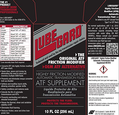 Lubegard 61910 Highly Friction Modified ATF Supplement, 10 oz. - size: (Pack of 1)