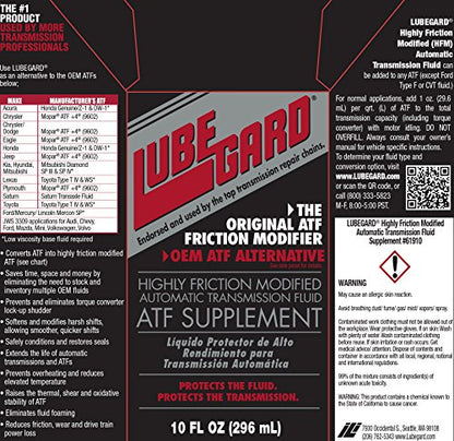 Lubegard 61910 Highly Friction Modified ATF Supplement, 10 oz. - size: (Pack of 1)