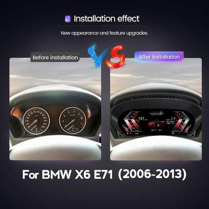 12.3 Inch Digital Gauge Cluster Virtual Cockpit for BMW X6 E71 E72 2007-2013 LCD Instrument Dashboard Speedometer Screen Panel Head Unit