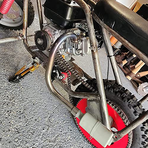 Exhaust with Muffler for Hemi Predator 212cc 6.5hp Honda GX160 GX200 Powerhorse 208cc DuroMax 7 Hp Go Kart and Mini Bike