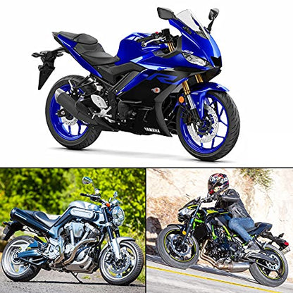 Universal Motorcycle Aluminum Brake Fluid Reservoir Oil Cup Fit For Yamaha Kawasaki Honda Suzuki BMW and more （Blue) - color: blue
