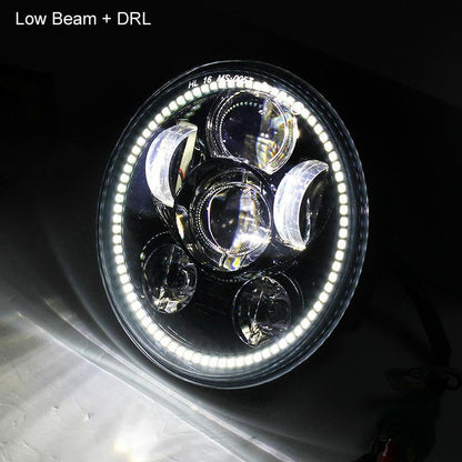 Eagle Lights 8900CG3H-SCOUT Indian Scout Motorcycle Headlight with White Halo Ring, Fits 2015+ Scout 60, Scout and Bobber, Chrome - color: Chrome with Halo Ring