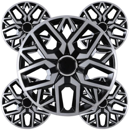 Winjet 15 Inch Universal Hubcaps Set of 4,Steel Wheel Rims Cover PP Material Universal Wheel Cover Replacement R15,Auto Tire Replacement Exterior Cap (15 Inch,Black Lacquer & Silver Lacquer) - color: Black Lacquer & Silver Lacquer(5181-DP-15), size: 15 in