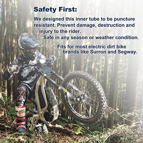 PIVOTRAX 70/100-19 (2.75/3.00-19, 80/100-19) 19" Heavy Duty E-Bike Electric Dirt Bike Inner Tube - 2 mm Thickness-TR4 Valve- Fits Most 3.00-19 MX Tires, Surron LightBee X, UltraBee, Talaria, EridePro - size: 70/100-19 (2.75/3.00-19)