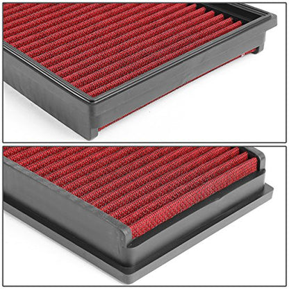 DNA Motoring AFPN-130-RD Clean Air Washable Drop In Panel Air Filter Enhance Engine Performance Power & Acceleration Improve [Compatible with 07-14 Nissan Qashqai/Dualis/X-Trail/Renault Koleos] - style: 14 Nissan Qashqai 2.0L