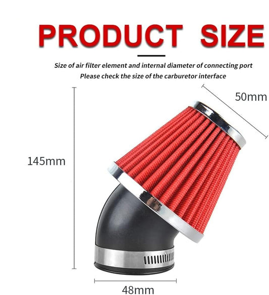 NIBBI 48mm Motorcycle Air Filter High Performance Air Filter 48mm For Dirt Bike Mini Bike Pit Bike Motocross GY6 ATV SSR TTR AJS - size: 48MM