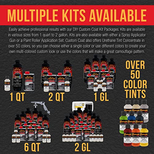 Custom Coat Bright White Urethane Spray-On Truck Bed Liner Kit, 2 Gallons