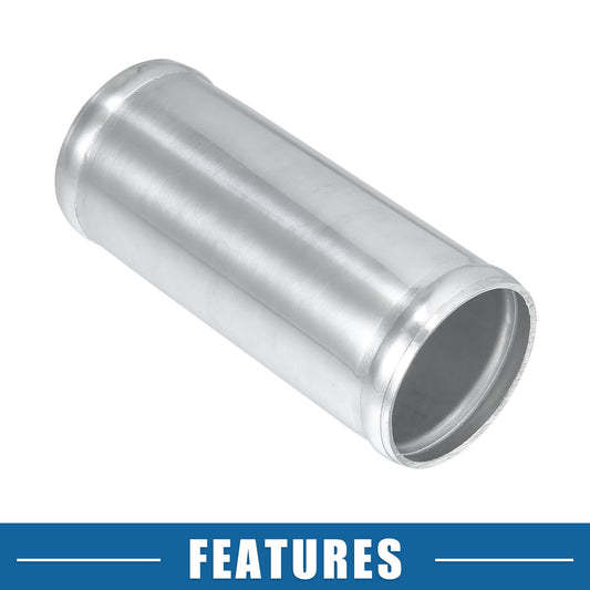 Universal Aluminum Alloy Intake Piping Adapter 51mm 2" OD 4.72" 120mm Length Pipe Connector Silver Tone - size: 51mm OD