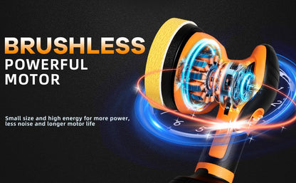 GLEX Electric Cordless Car Buffer Polisher, 6-inch Car Buffer Waxer Kit, 18V 4.0AH Battery*2, 6-speed Variable Speed, Up to 6600RPM, for Car Detailing, Boat Sanding, Scratch Removal, Mirror Polishing