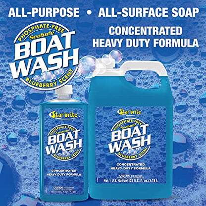 STAR BRITE Concentrated Boat Wash, Heavy-Duty, Non-Streak, Blueberry Scent - style: 16 OZ Wash