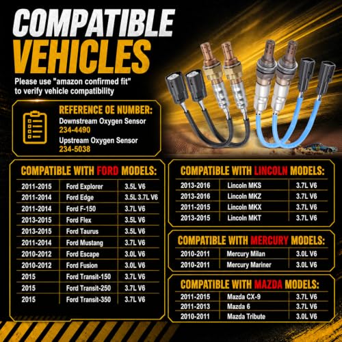 234-5038 234-4490 O2 Oxygen Sensor Compatible with Explorer F150