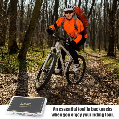 Bike Tire Repair Kit - Bycicle Inner Tube Puncture Patch Kits with 32PCS Vulcanizing Patches,Metal Rasp, for Motorcycle BMX Cycling MTB Road Mountain Bicycle