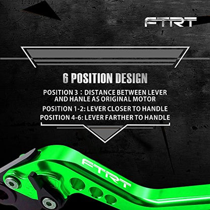 Brake Clutch Lever Compatible with Ninja 250R 2008-2012/ EX300 Ninja 300 13-18/ EX400 Ninja 400 18-23/ Z125 PRO 17-20/ KLE300 Versys-X 300 17-20/ KLX125 D-TRACKER125 10-16/ KLX150S /KLX250: Green - color: Green, size: Ninja 250R/EX300 400/Z125/KLE300/KLX1