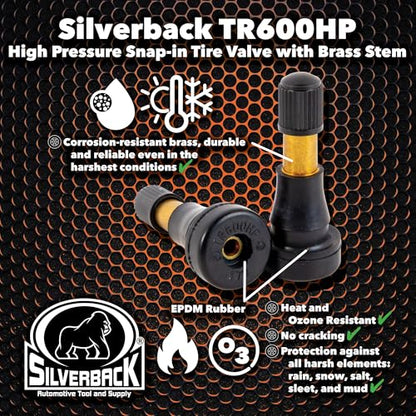 Silverback TR600HP High Pressure Snap-in Tire Valves, Pack of 50 - size: TR600HP