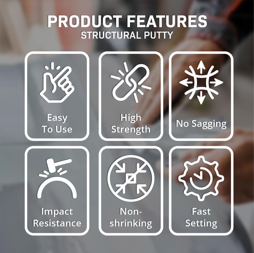 Structural Polyester Putty for Bonding and Repair - Filled with Fiberglass Fibers for Extra Strength. Patching, Filling or Bonding for Automotive and Marine Appliciations. (Quart) - size: Quart