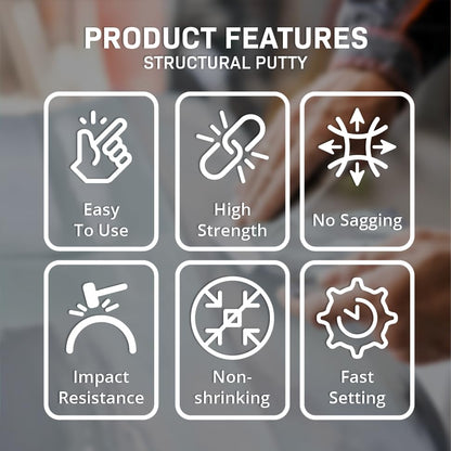 Structural Polyester Putty for Bonding and Repair - Filled with Fiberglass Fibers for Extra Strength. Patching, Filling or Bonding for Automotive and Marine Appliciations. (Quart) - size: Quart