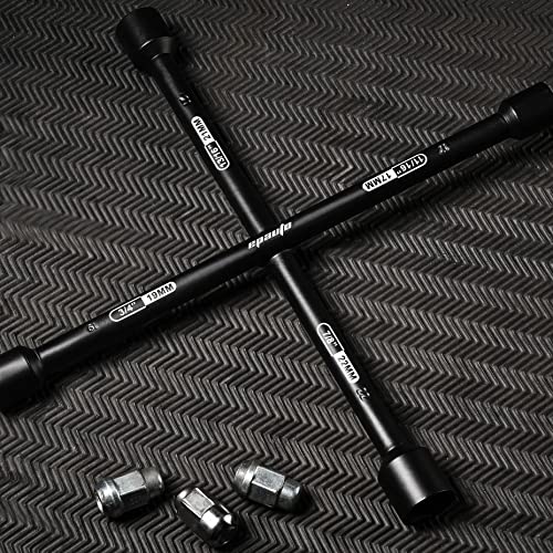 EPAuto 14" Heavy Duty Universal Lug Wrench, 4-Way Cross Wrench, Black - color: Black