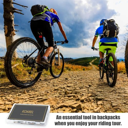 Bike Tire Repair Kit - Bycicle Inner Tube Puncture Patch Kits with 32PCS Vulcanizing Patches,Metal Rasp, for Motorcycle BMX Cycling MTB Road Mountain Bicycle