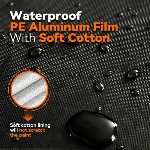 Motorcycle Cover, Waterproof PE Aluminum Film Material, Fits up to 97.5" - size: 97.5" x 41" x 50"