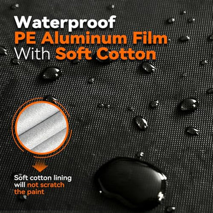 Motorcycle Cover, Waterproof PE Aluminum Film Material, Fits up to 97.5" - size: 97.5" x 41" x 50"