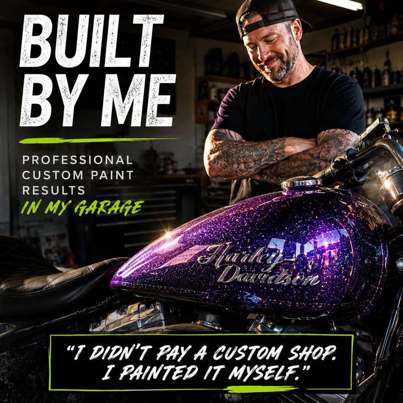 LiME LiNE Automotive Metal Flake Midcoat - No Reducer Needed (Green Apple Iridescent, 1 Gallon) - color: Green Apple Iridescent, size: 128 Fl Oz (Pack of 1)