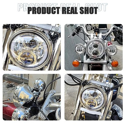 SKTYANTS 7 Inch Motorcycle Headlight Housing Bucket Chrome