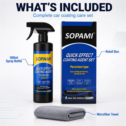 Sopami Car Coating Spray, Quick Effect Coating Agent - 33.8 FL OZ