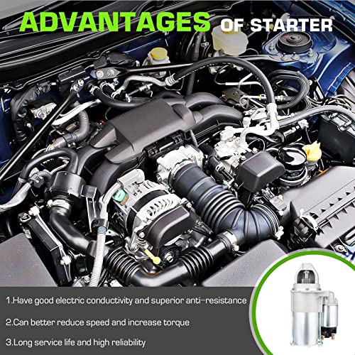 New Starter Fit for 2.4L 10-17 Chevy Equinox for GMC Terrain, for 08-14 Malibu(13-14 not fit LT), for 2L 2.2L 2.4L Cobalt 08-10, Pontiac G5/G6 08-10, for Saturn Sky/Vue, Saab 9-3 08-10, 6947 410-12346
