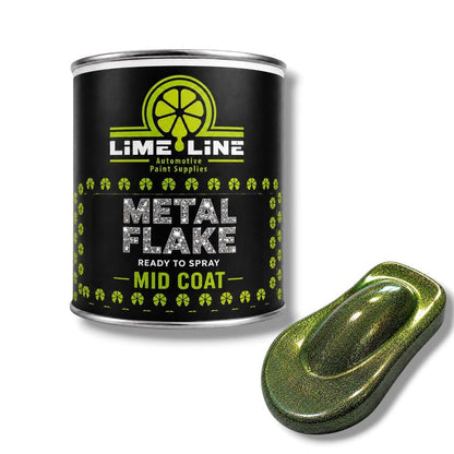 LiME LiNE Automotive Metal Flake Midcoat - No Reducer Needed (Green Apple Iridescent, 1 Pint) - color: Green Apple Iridescent, size: 16 Fl Oz (Pack of 1)