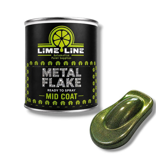 LiME LiNE Automotive Metal Flake Midcoat - No Reducer Needed (Green Apple Iridescent, 1 Pint) - color: Green Apple Iridescent, size: 16 Fl Oz (Pack of 1)