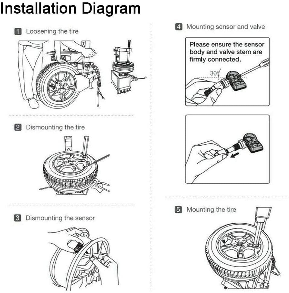 Autel Sensor-1 - Dual Frequency 315mhz and 433mhz Rubber Stem MX TPMS Sensor