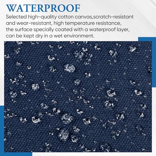 Canvas Patch 5.5 x 8 Inches 6Pcs Self-Adhesive Waterproof Canvas Patch Kit for Repairing Tents,Sofas,Boat Covers,Camping Chair,Awnings,Car Seats.(Dark Blue) - color: Dark Blue, size: 5.5"×8"