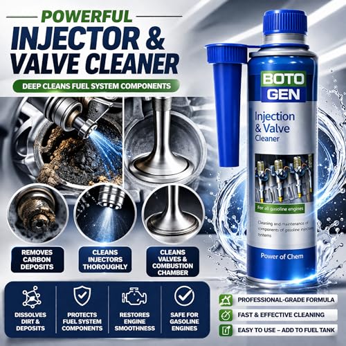 Injection and VALVES Cleaner, Removes troublesome deposits from Injection nozzles and Intake valves. - Protects the Entire Fuel System Against Rust -300 ml, 10.14 Fl Oz