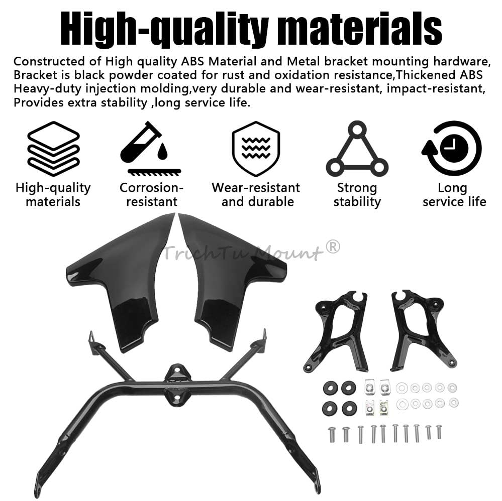 Side Fairing Panel Support w/ Bracket Kit Fit for Harley Touring CVO Road Glide 2023-later FLTRXSE 2024 FLTRX FLTRXSTSE (Vivid Black) - color: Vivid Black
