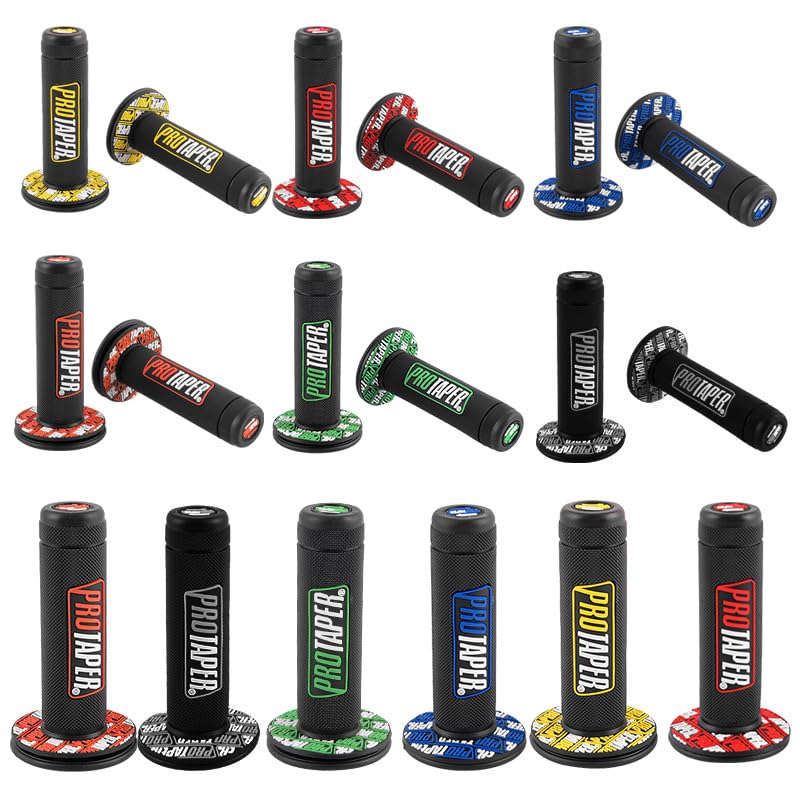 7/8" Motorcross Handle Grips Dirt Bike 22mm 24mm Truster Grips Motorcycle Ergonomic Bar End Non Slip Grip Gel Gep Scooter Cruiser Racing Mountain (Black