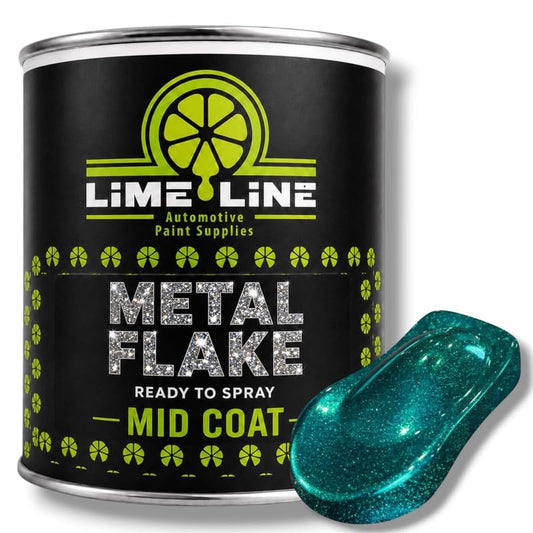 LiME LiNE Automotive Metal Flake Midcoat - No Reducer Needed (Turquoise, 1 Gallon) - color: Turquoise, size: 128 Fl Oz (Pack of 1)