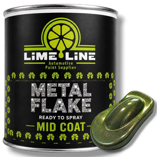 LiME LiNE Automotive Metal Flake Midcoat - No Reducer Needed (Green Apple Iridescent, 1 Gallon) - color: Green Apple Iridescent, size: 128 Fl Oz (Pack of 1)