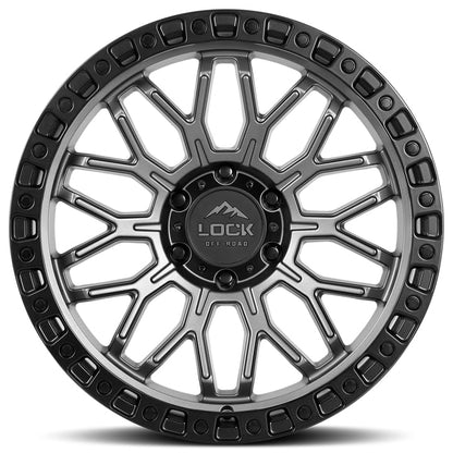 LOCK OFFROAD COMBAT-7969MGMBRR 17X9-6X139.7 1et - Matte Grey with Matte Black Ring - color: Matte Grey with Matte Black Ring, size: 17X9 - 6X139.7 1et