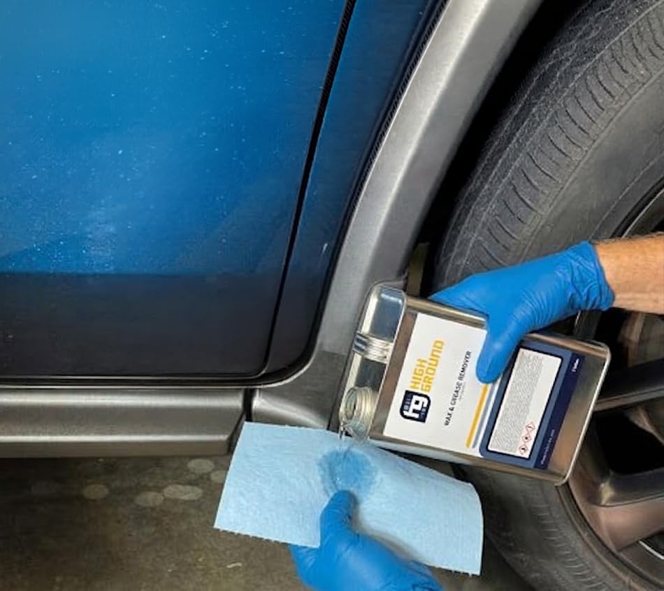 High Ground Wax and Grease Remover for Automotive Refinish Prep, 1 Gallon - Professional Grade, Fast-Acting, Surface Preparation