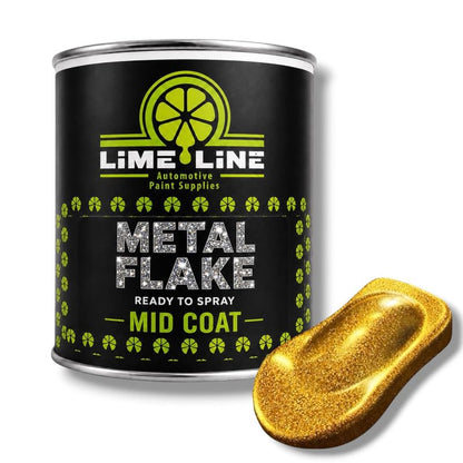 LiME LiNE Automotive Metal Flake Midcoat - No Reducer Needed (Gold, 1 Quart) - color: Gold, size: 32 Fl Oz (Pack of 1)