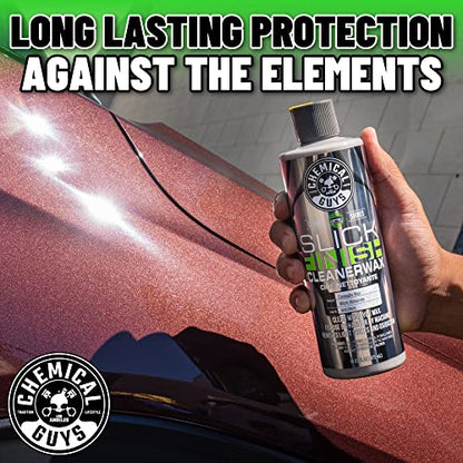Chemical Guys, Slick Finish Cleaner Wax, Light Cleanser & Carnauba, 16 oz