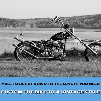 36" 1.875'' Fishtail Muffler for Motorcycle Exhaust 1.75'' Header Pipes