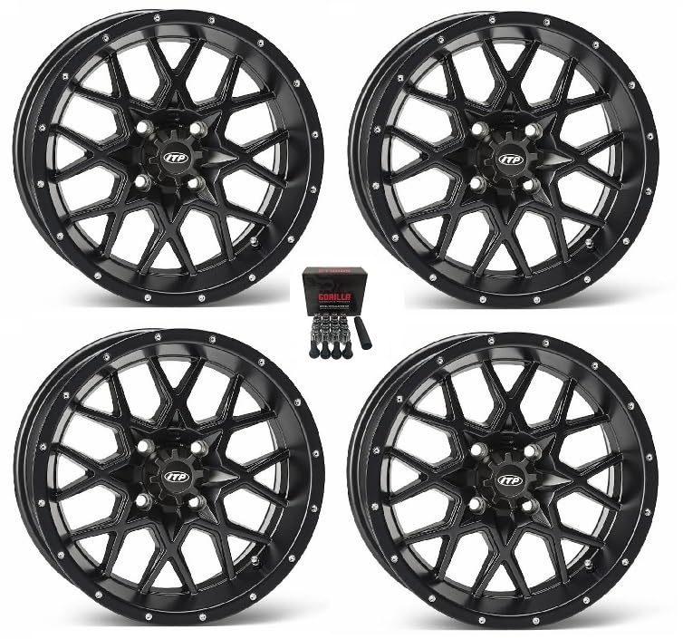 ITP Hurricane ATV Wheels/Rims Matte Black 15" Can-Am Commander Maverick Renegade Outlander Defender